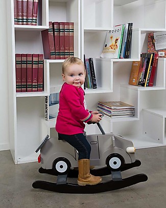 Childhome Dondolo La Mia Prima Macchina, Grigio - Design e divertimento, da 1 anno in su! Cavalcabili