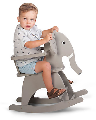 Childhome Elefante a Dondolo con Anello - da 1 Anno! Cavalcabili