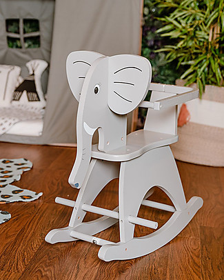 Childhome Elefante a Dondolo con Anello - da 1 Anno! Cavalcabili