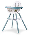 Childhome Evolu 2 Chair Seggiolone Evolutivo 3-in-1, Jade Green - Include vassoio pappa e prolunga gambe Seggioloni Pappa