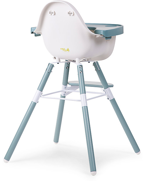Childhome Evolu 2 Chair Seggiolone Evolutivo 3-in-1, Jade Green - Include vassoio pappa e prolunga gambe Seggioloni Pappa