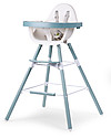 Childhome Evolu 2 Chair Seggiolone Evolutivo 3-in-1, Jade Green - Include vassoio pappa e prolunga gambe Seggioloni Pappa