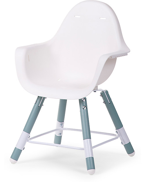 Childhome Evolu 2 Chair Seggiolone Evolutivo 3-in-1, Jade Green - Include vassoio pappa e prolunga gambe Seggioloni Pappa