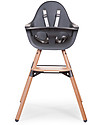 Childhome Evolu 2 Chair Seggiolone Evolutivo e Convertibile - Antracite/Legno - Da 6 mesi a 6 anni Seggioloni Pappa