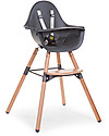Childhome Evolu 2 Chair Seggiolone Evolutivo e Convertibile - Antracite/Legno - Da 6 mesi a 6 anni Seggioloni Pappa