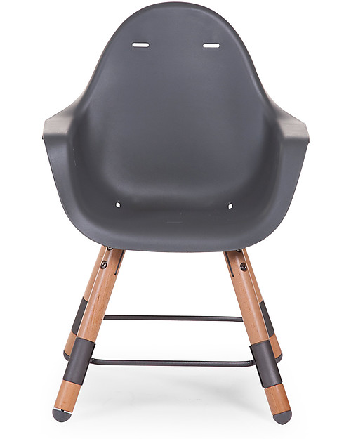Childhome Evolu 2 Chair Seggiolone Evolutivo e Convertibile - Antracite/Legno - Da 6 mesi a 6 anni Seggioloni Pappa