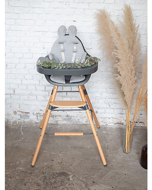 Childhome Evolu 2 Chair Seggiolone Evolutivo e Convertibile - Antracite/Legno - Da 6 mesi a 6 anni Seggioloni Pappa