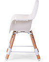 Childhome Evolu 2 Chair Seggiolone Evolutivo e Convertibile - Bianco/Legno - Da 6 mesi a 6 anni Seggioloni Pappa
