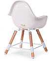 Childhome Evolu 2 Chair Seggiolone Evolutivo e Convertibile - Bianco/Legno - Da 6 mesi a 6 anni Seggioloni Pappa