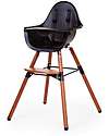 Childhome Evolu 2 Chair Seggiolone Evolutivo e Convertibile + Cover - Noce/Nero - da 6 mesi a 6 anni Seggioloni Pappa