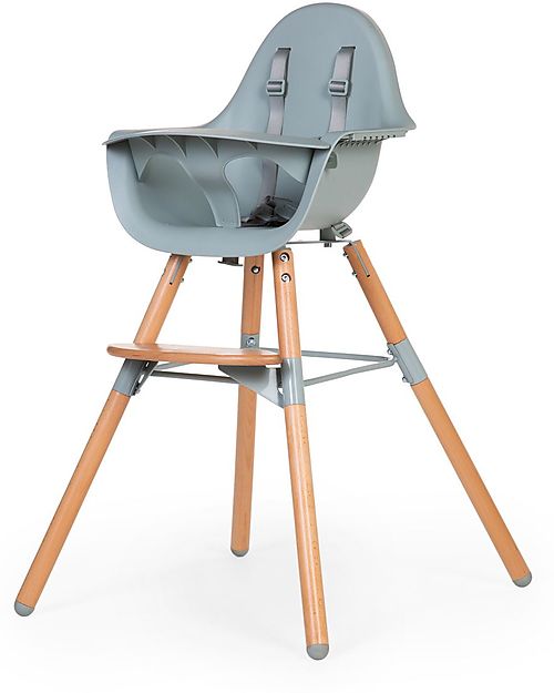 Childhome Evolu 2 Chair Seggiolone Evolutivo e Convertibile - Naturale/Menta - da 6 mesi a 6 anni Seggioloni Pappa