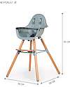 Childhome Evolu 2 Chair Seggiolone Evolutivo e Convertibile - Naturale/Menta - da 6 mesi a 6 anni Seggioloni Pappa
