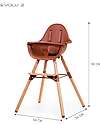 Childhome Evolu 2 Chair Seggiolone Evolutivo e Convertibile - Naturale/Ruggine - da 6 mesi a 6 anni Seggioloni Pappa