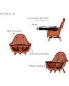 Childhome Evolu 2 Chair Seggiolone Evolutivo e Convertibile - Naturale/Ruggine - da 6 mesi a 6 anni Seggioloni Pappa