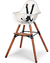 Childhome Evolu 2 Chair Seggiolone Evolutivo e Convertibile - Noce/Bianco - da 6 mesi a 6 anni Seggioloni Pappa