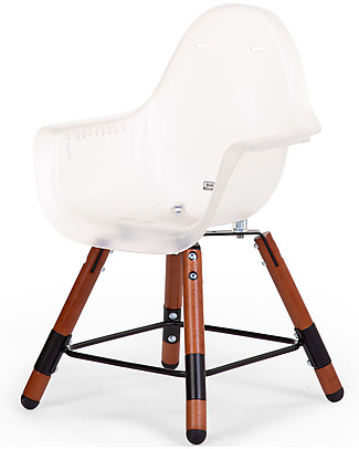 Childhome Evolu 2 Chair Seggiolone Evolutivo e Convertibile - Noce/Bianco - da 6 mesi a 6 anni Seggioloni