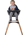 Childhome Evolu ONE.80° Seggiolone Evolutivo e Convertibile Antracite - Seduta Girevole a 180° Seggioloni Pappa