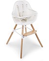 Childhome Evolu ONE.80° Seggiolone Evolutivo e Convertibile Bianco  - Seduta Girevole a 180°! Seggioloni Pappa