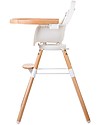 Childhome Evolu ONE.80° Seggiolone Evolutivo e Convertibile Bianco  - Seduta Girevole a 180°! Seggioloni Pappa