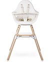 Childhome Evolu ONE.80° Seggiolone Evolutivo e Convertibile Bianco  - Seduta Girevole a 180°! Seggioloni Pappa