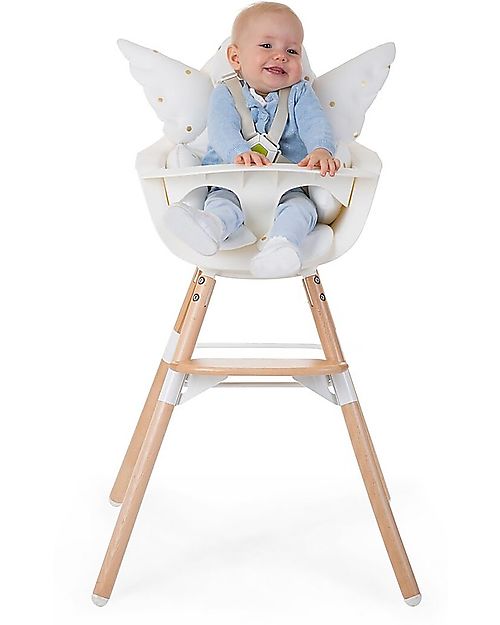 Childhome Evolu ONE.80° Seggiolone Evolutivo e Convertibile + Prolunghe Extra, Bianco - Seduta Girevole! Seggioloni Pappa