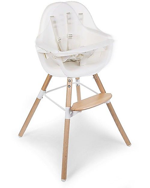 Childhome Evolu ONE.80° Seggiolone Evolutivo e Convertibile + Prolunghe Extra, Bianco - Seduta Girevole! Seggioloni Pappa