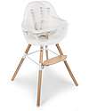 Childhome Evolu ONE.80° Seggiolone Evolutivo e Convertibile + Prolunghe Extra, Bianco - Seduta Girevole! Seggioloni Pappa