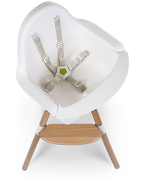 Childhome Evolu ONE.80° Seggiolone Evolutivo e Convertibile + Prolunghe Extra, Bianco - Seduta Girevole! Seggioloni Pappa