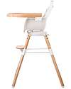 Childhome Evolu ONE.80° Seggiolone Evolutivo e Convertibile + Prolunghe Extra, Bianco - Seduta Girevole! Seggioloni Pappa