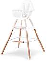 Childhome Evolu ONE.80° Seggiolone Evolutivo e Convertibile + Prolunghe Extra, Bianco - Seduta Girevole! Seggioloni Pappa