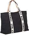 Childhome Family Bag Borsa Weekend - Nera - Collezione Signature - 55x18x40 cm Borse Cambio