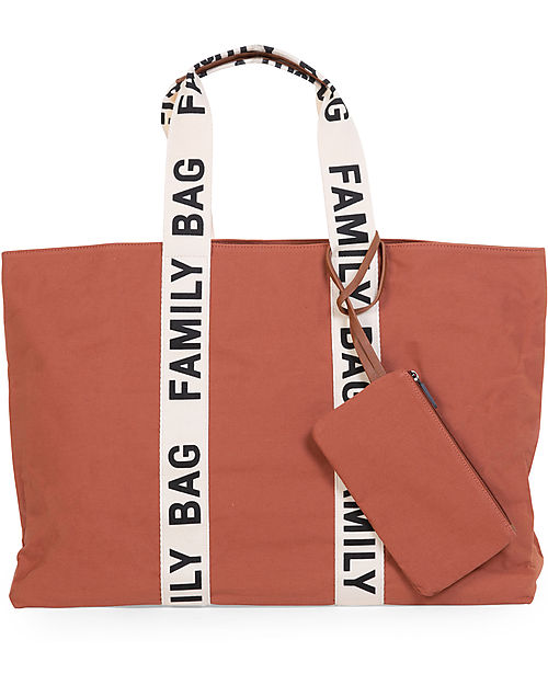 Childhome Family Bag Borsa Weekend - Terracotta - Collezione Signature - 55x18x40 cm Borse Cambio