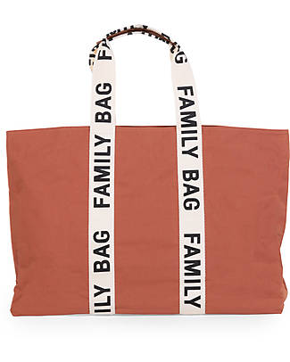 Childhome Family Bag Borsa Weekend - Terracotta - Nuovo Look Sportivo! - 55x18x40 cm Borse Cambio