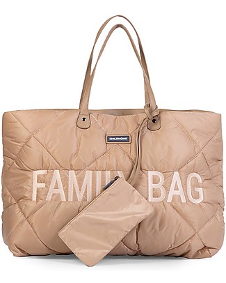 Childhome Family Bag Trapuntata - Borsa Weekend - 55 x 18 x 40 cm - Beige Borse da Viaggio