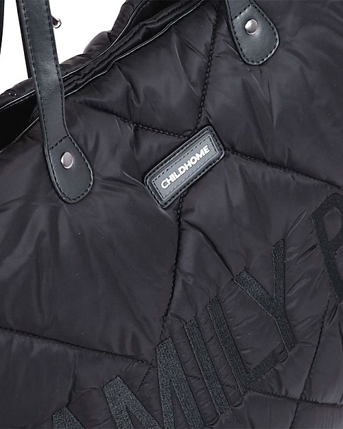 Childhome Family Bag Trapuntata - Borsa Weekend - 55 x 18 x 40 cm - Nero Borse Cambio