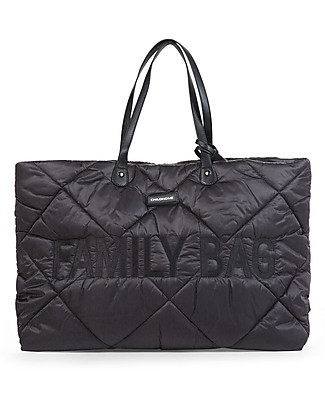 Childhome Family Bag Trapuntata - Borsa Weekend - 55 x 18 x 40 cm - Nero Borse da Viaggio
