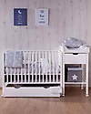 Childhome Fasciatoio con Cassetto, Bianco - Include ruote amovibili! Fasciatoi
