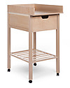 Childhome Fasciatoio con Cassetto, Legno naturale - Include ruote amovibili! Fasciatoi