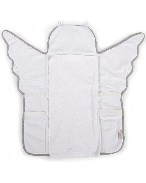 Childhome Fasciatoio da Viaggio Angel in Cotone e Spugna - Grigio Accessori per Fasciatoi
