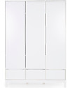 Childhome Grande Armadio Bianco Jota a 3 Ante e 3 Cassetti Armadi