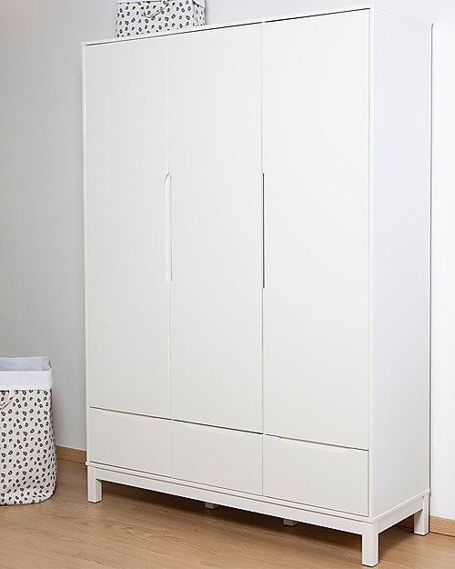 Childhome Grande Armadio Bianco Jota a 3 Ante e 3 Cassetti Armadi
