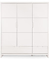 Childhome Grande Armadio Bianco Quadro a 3 Ante e 2 Cassetti Armadi