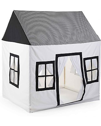 Childhome Grande Casa Bianca e Nera in Cotone - 125x95x145 cm Casette