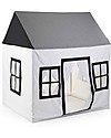 Childhome Grande Casa Bianca e Nera in Cotone - 125x95x145 cm Tende Gioco