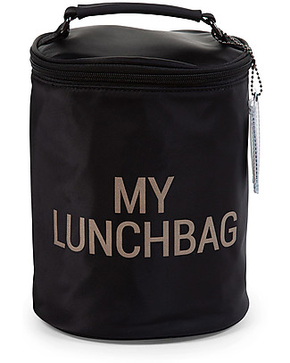 Childhome Kids My Luchbag with Insulated Lining - Black/Gold Lunch Boxes
