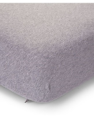 Childhome Lenzuolo con Angoli per Materasso 140x70 cm - Grigio Melange Lenzuola