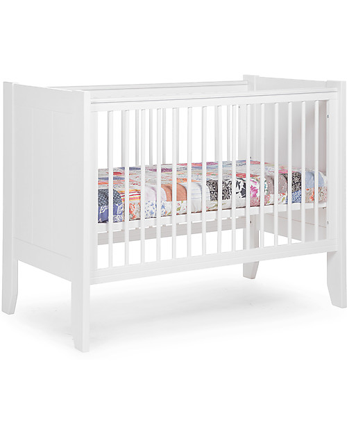 Childhome Lettino con Sbarre Flemish, Bianco - 60 x 120 cm Lettini con Sbarre
