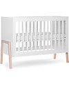 Childhome Lettino con Sbarre Nordic Acacia, Bianco, 60 x 120 cm Lettini con Sbarre