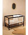 Childhome Lettino Culla con Sbarre - 126 x 66 x 82 cm - Nero/Naturale - Tre Altezze! Lettini con Sbarre