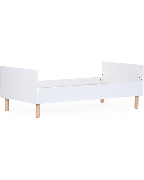 Childhome Lettino Culla con Sbarre - 145x75x95 cm - Bianco - Convertibile 0-6 anni! Letti Trasformabili